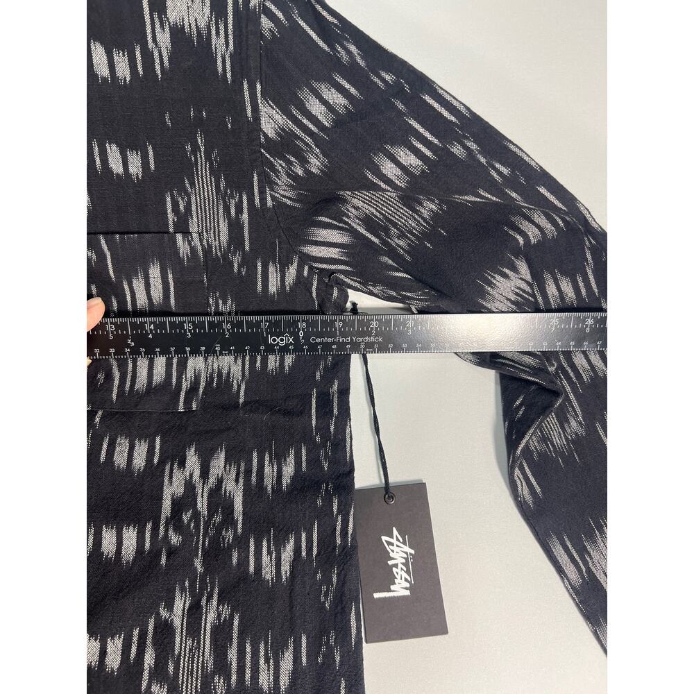 NWT Stussy Ethnic Woven Black Button Up L/S Shirt Size: S Dead Stock Retail $75. - Picture 5 of 10